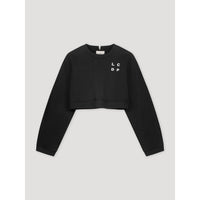 Les Coyotes De Paris Black Cropped Logo Sweatshirt