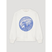 Les Coyotes De Paris Chalk White Flower Power Sweatshirt