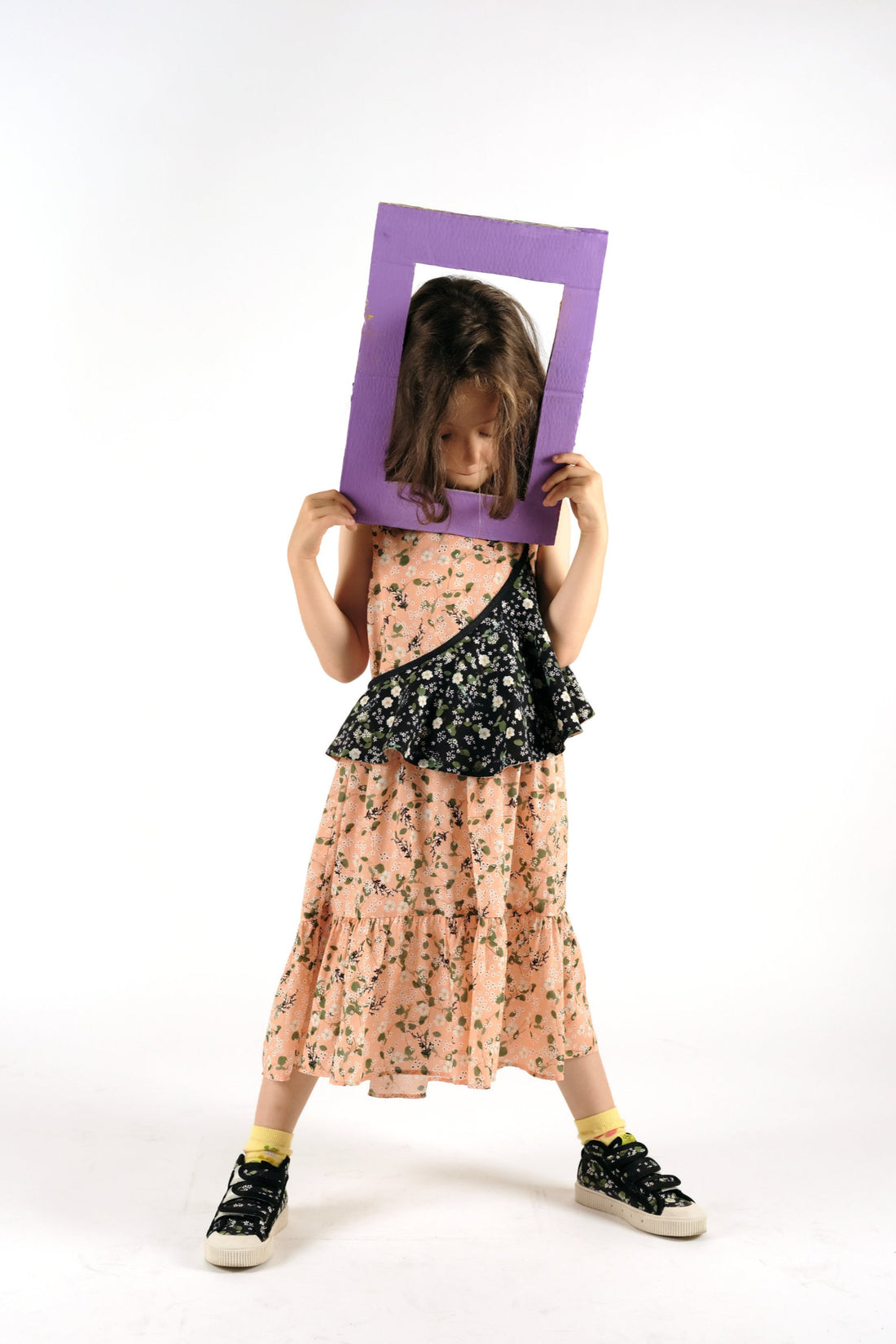 Wolf and Rita Peach Garden Placida Dress