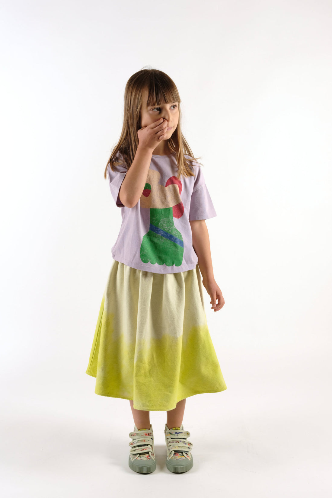 Wolf and Rita Dip Lime Lurdes Skirt