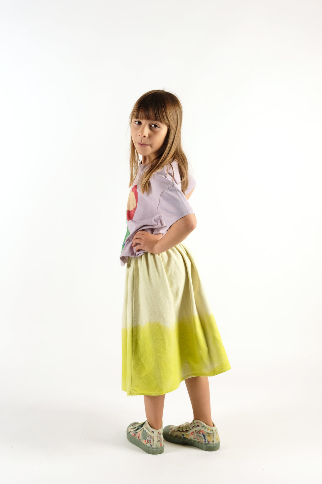 Wolf and Rita Dip Lime Lurdes Skirt