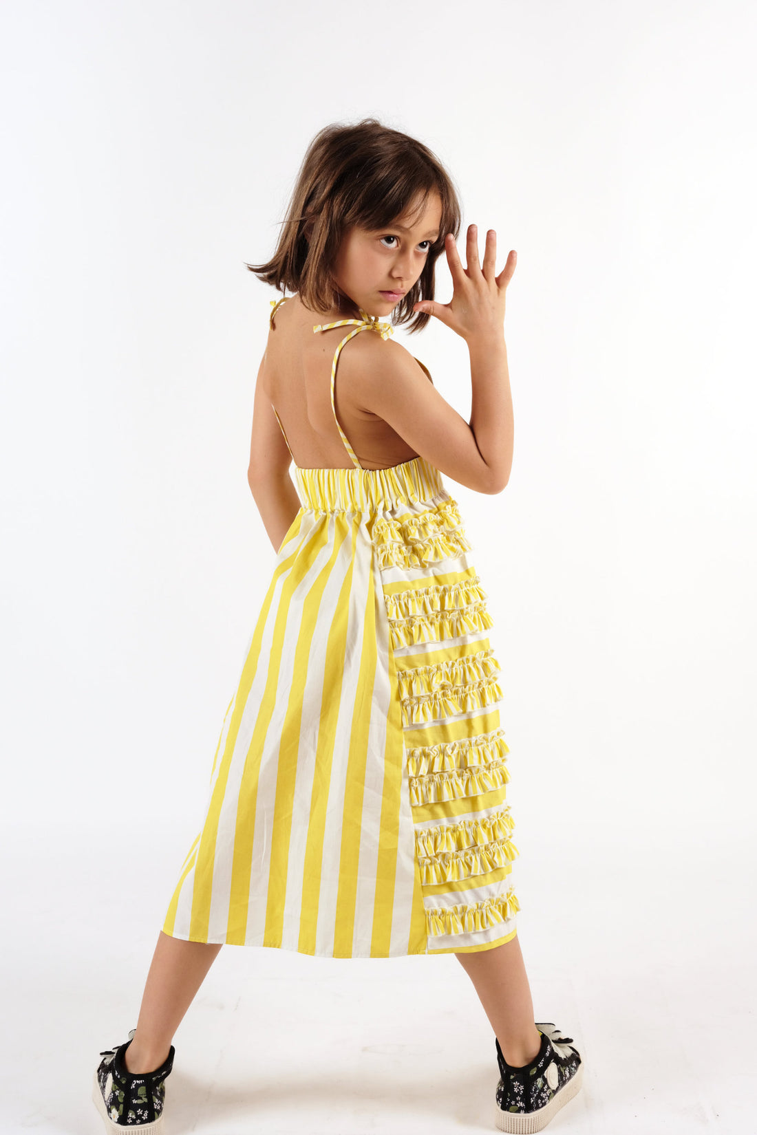 Wolf and Rita Yellow Stripes Amarilis Dress