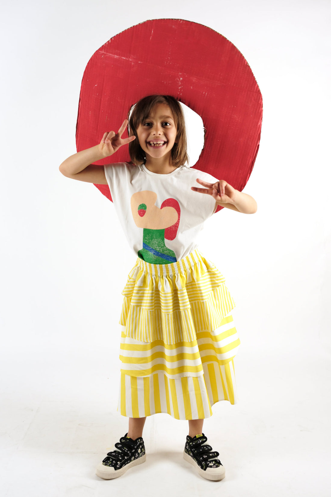 Wolf and Rita Yellow Stripes Deolinda Skirt
