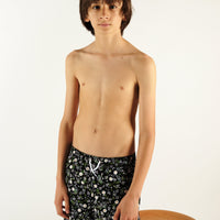 Wolf and Rita Black Garden Simao Swim Shorts