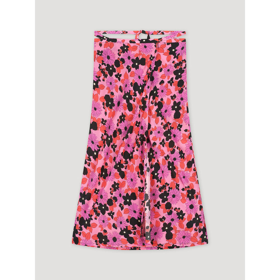 Les Coyotes De Paris Pink Floral Printed Wrap Skirt