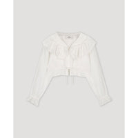Les Coyotes De Paris Off White Romantic Embroidered Blouse