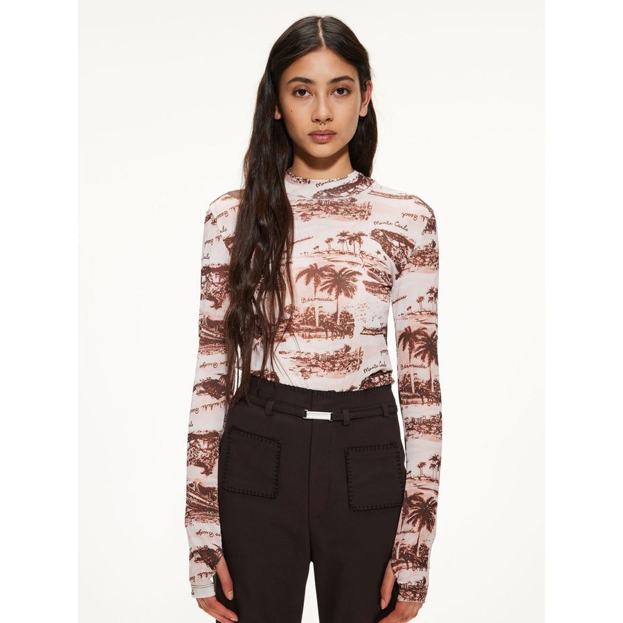 Les Coyotes De Paris Summer Postcard Print Laiza Top