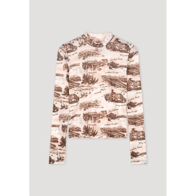 Les Coyotes De Paris Summer Postcard Print Laiza Top