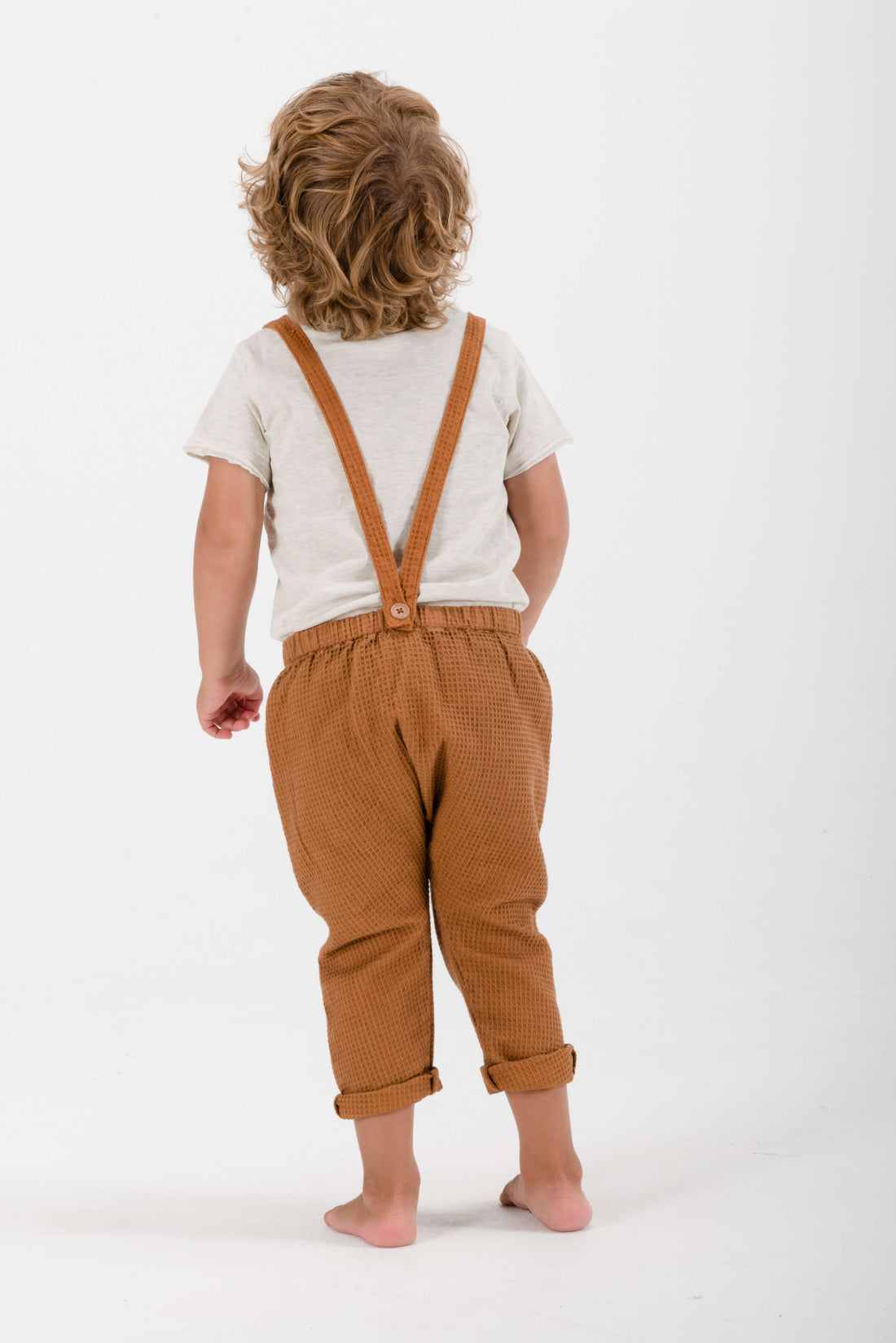 Sproet and Sprout Caramel Suspender Pants