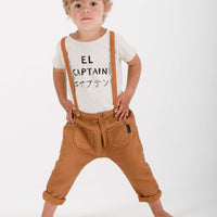 Sproet and Sprout Caramel Suspender Pants