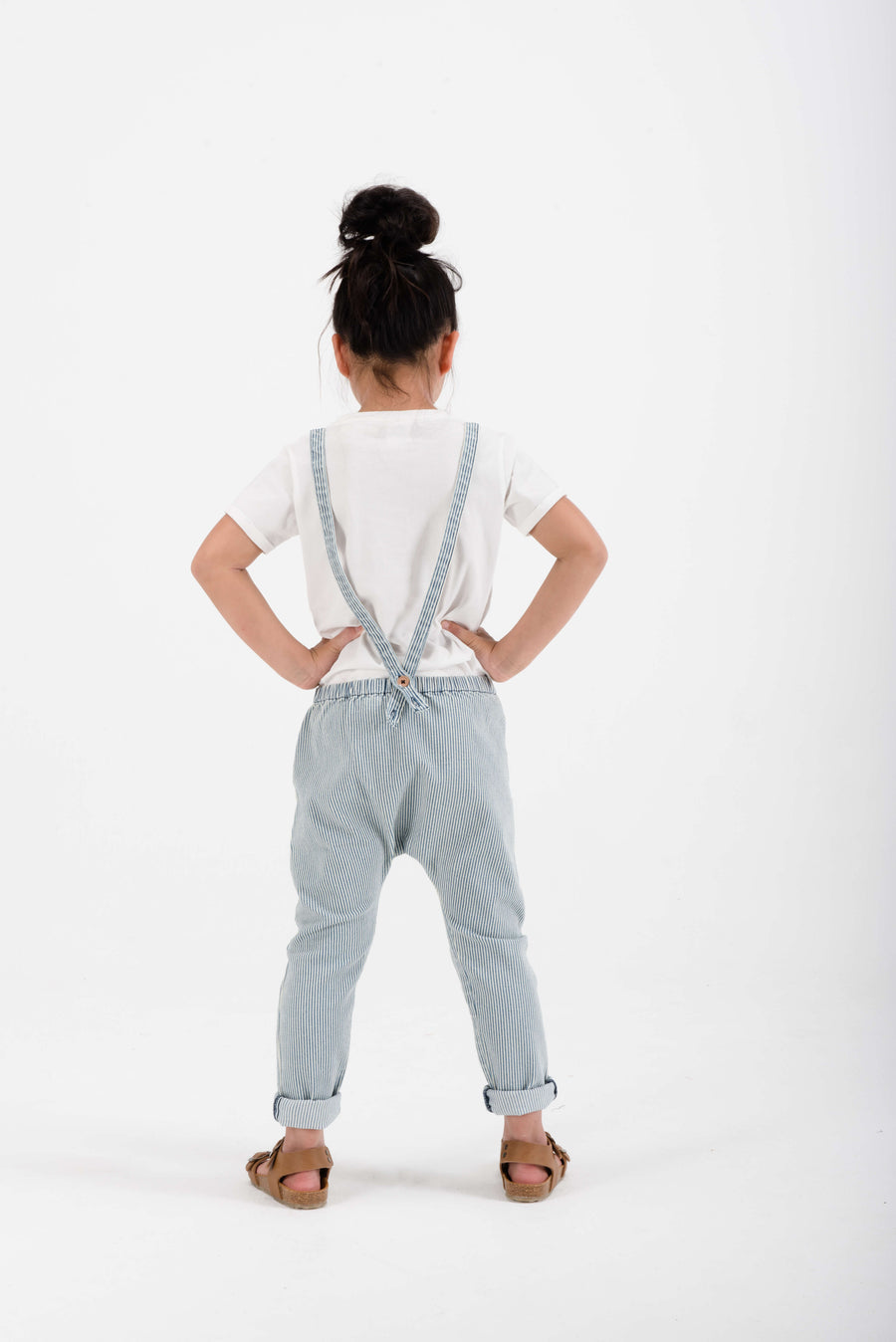 Sproet and Sprout Denim Stripe Suspender Pants