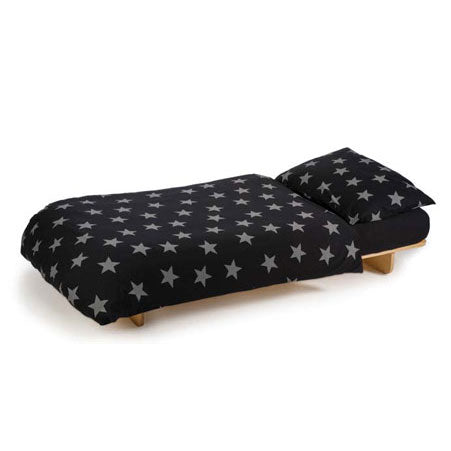 NUNUNU Black Star Bedding Set