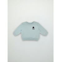 The New Society Blue Grey Star Logo Baby Sweater