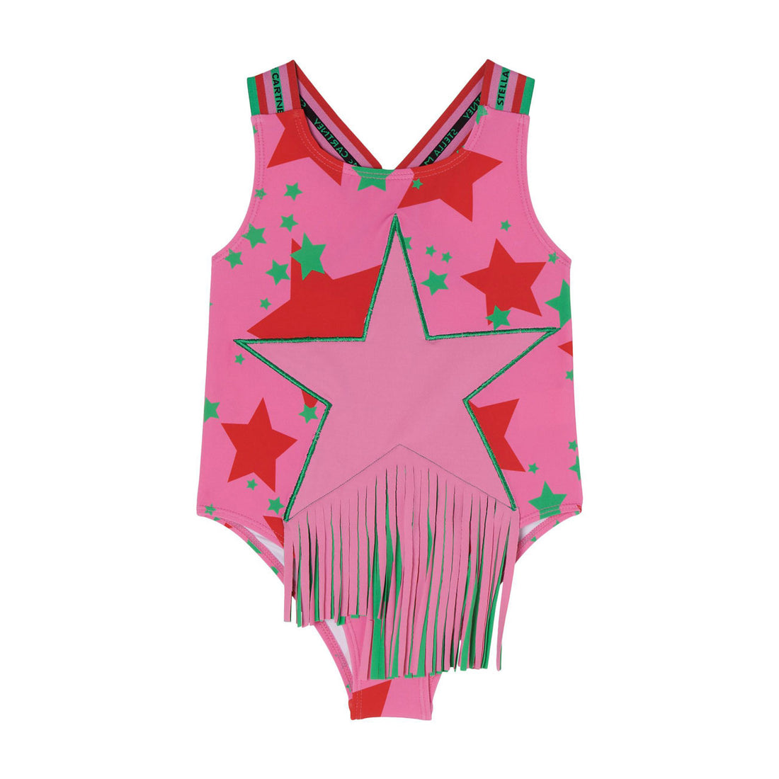 Stella McCartney Pink Stars Fringe Swimsuit