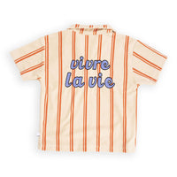 Carlijnq Stripes Flame Terry Towel Polo Shirt