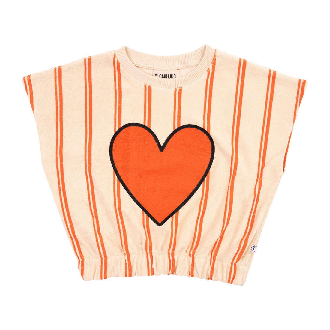 Carlijnq Stripes Flame Terry Towel No Sleeve Top