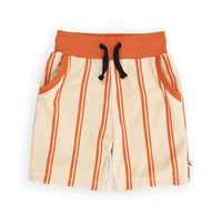 Carlijnq Stripes Flame Terry Towel Bermuda Shorts
