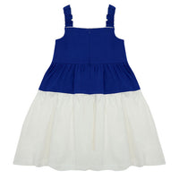 The Middle Daughter Aegean Blue and Sea Salt Strap Line Dress