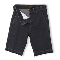 Finger in the Nose Black Denim Unstitched Shorts