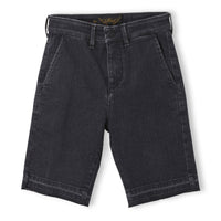 Finger in the Nose Black Denim Unstitched Shorts