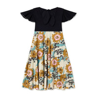 Little Creative Factory Flower Print Hawaii Cape Dress