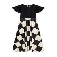 Little Creative Factory Check Tribal Cape Dress