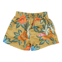 Pink Chicken Swim Trunk - Hawaiian Floral