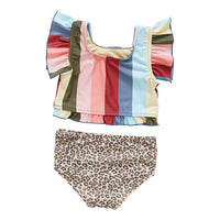 Pink Chicken Elsie Tankini - Multi Wide Stripe