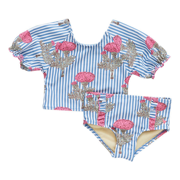 Pink Chicken Lexi Tankini - Blush Marigold Stripe