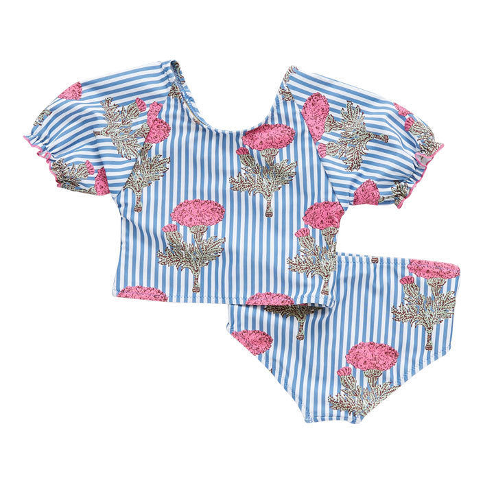 Pink Chicken Lexi Tankini - Blush Marigold Stripe