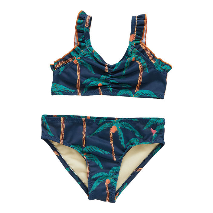 Pink Chicken Claire Bikini - Navy Palm Trees