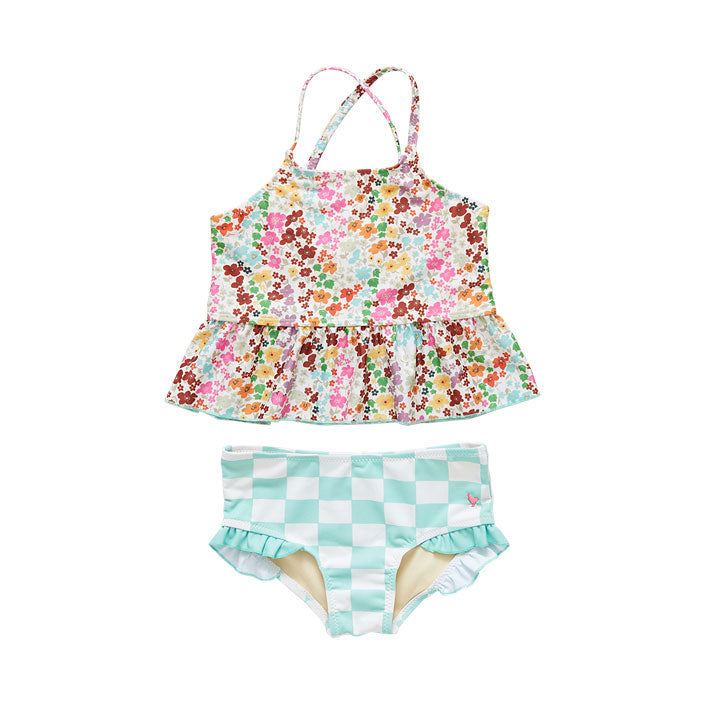 Pink Chicken Joy Tankini - Multi Ditsy Floral