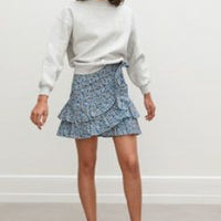 Les Coyotes De Paris Flower Field Layered Sai Skirt
