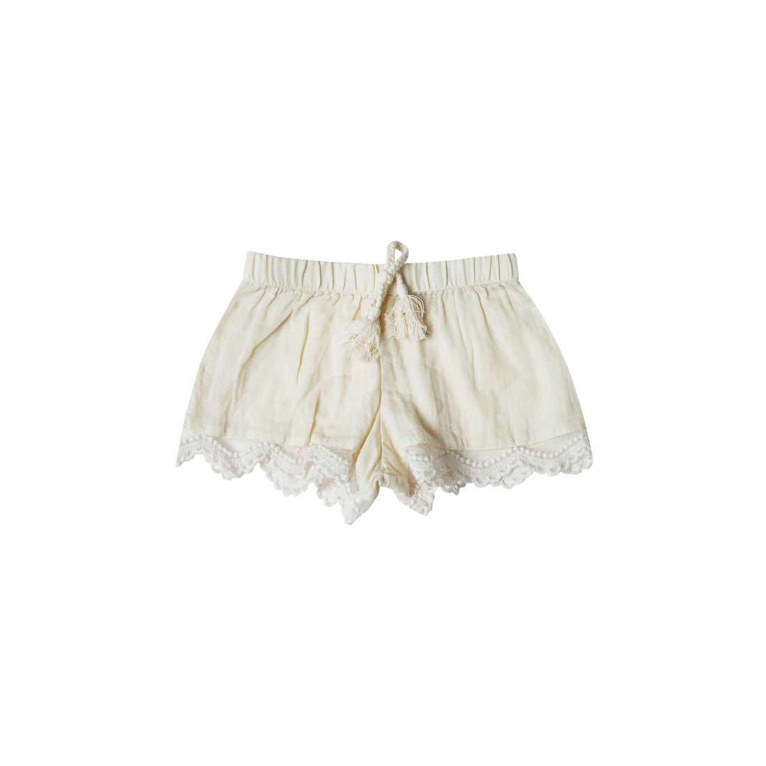 Rylee and Cru Ivory Scalloped Shorts