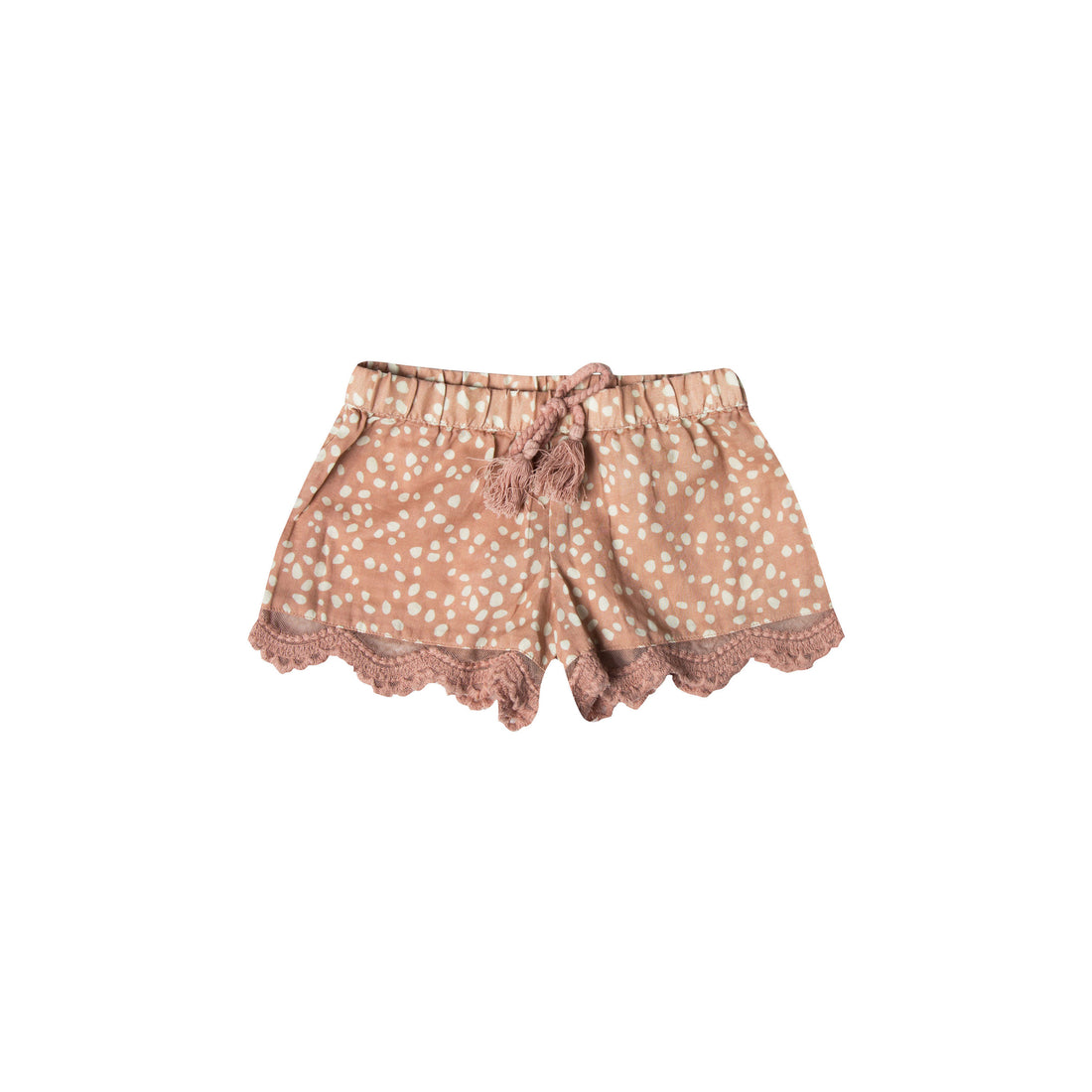 Rylee and Cru Terracotta Pebble Scalloped Shorts