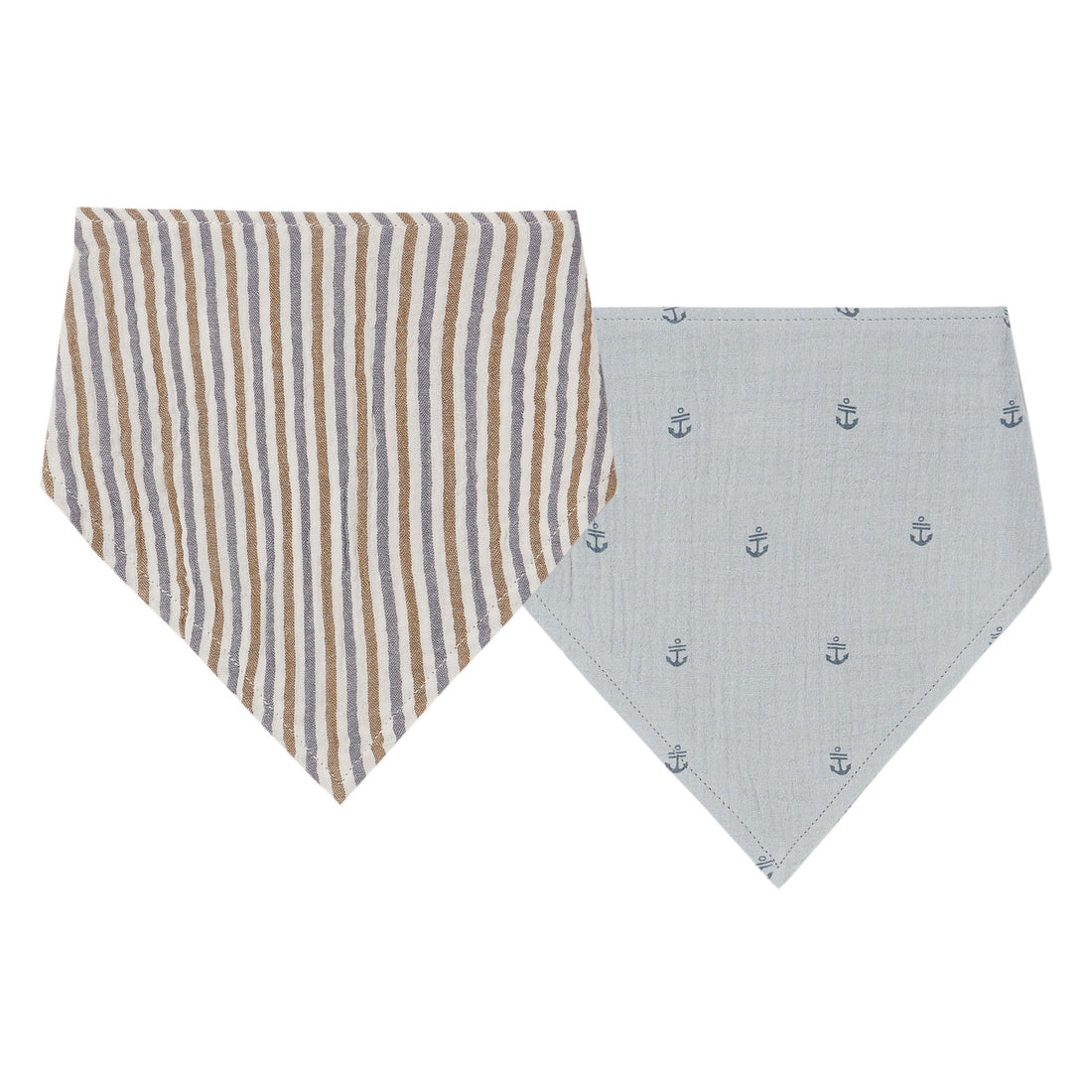 Rylee and Cru Scarf Bib Set | Anchors, Nautical Stripe