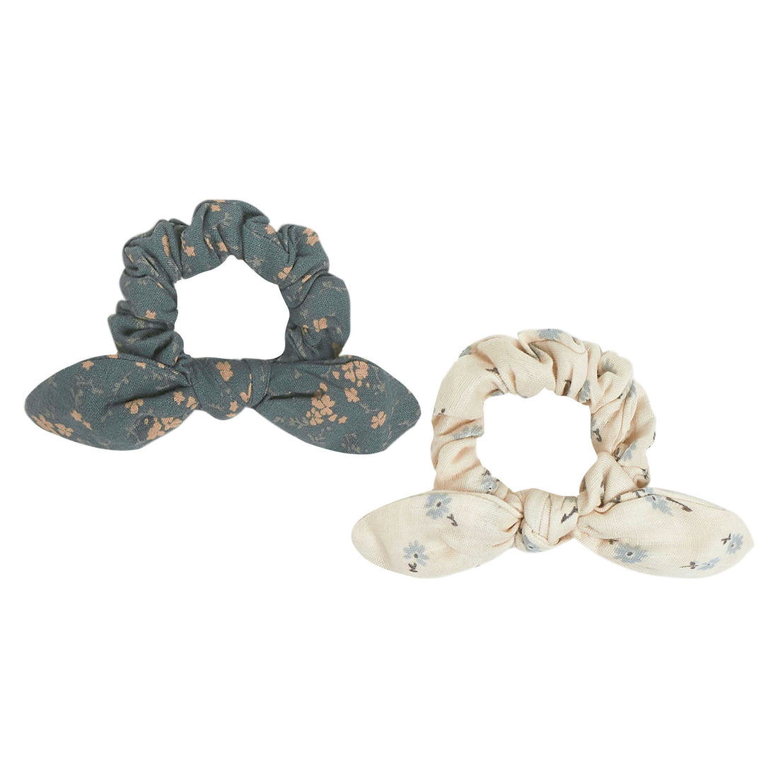 Rylee and Cru Bow Scrunchie | Blue Ditsy, Dark Floral