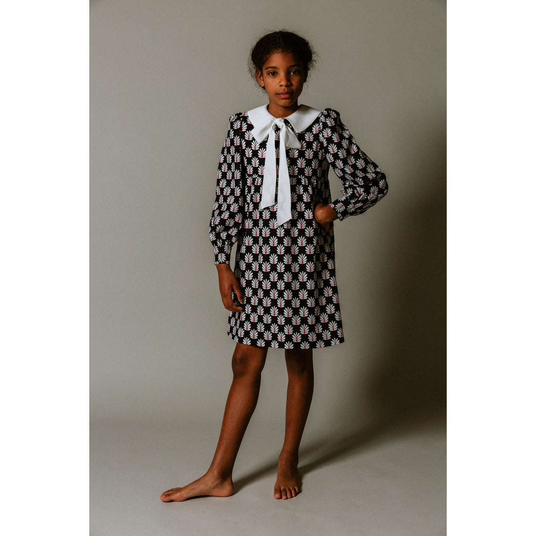 Lemoniez Geometric Flowers A-line Romeo Dress