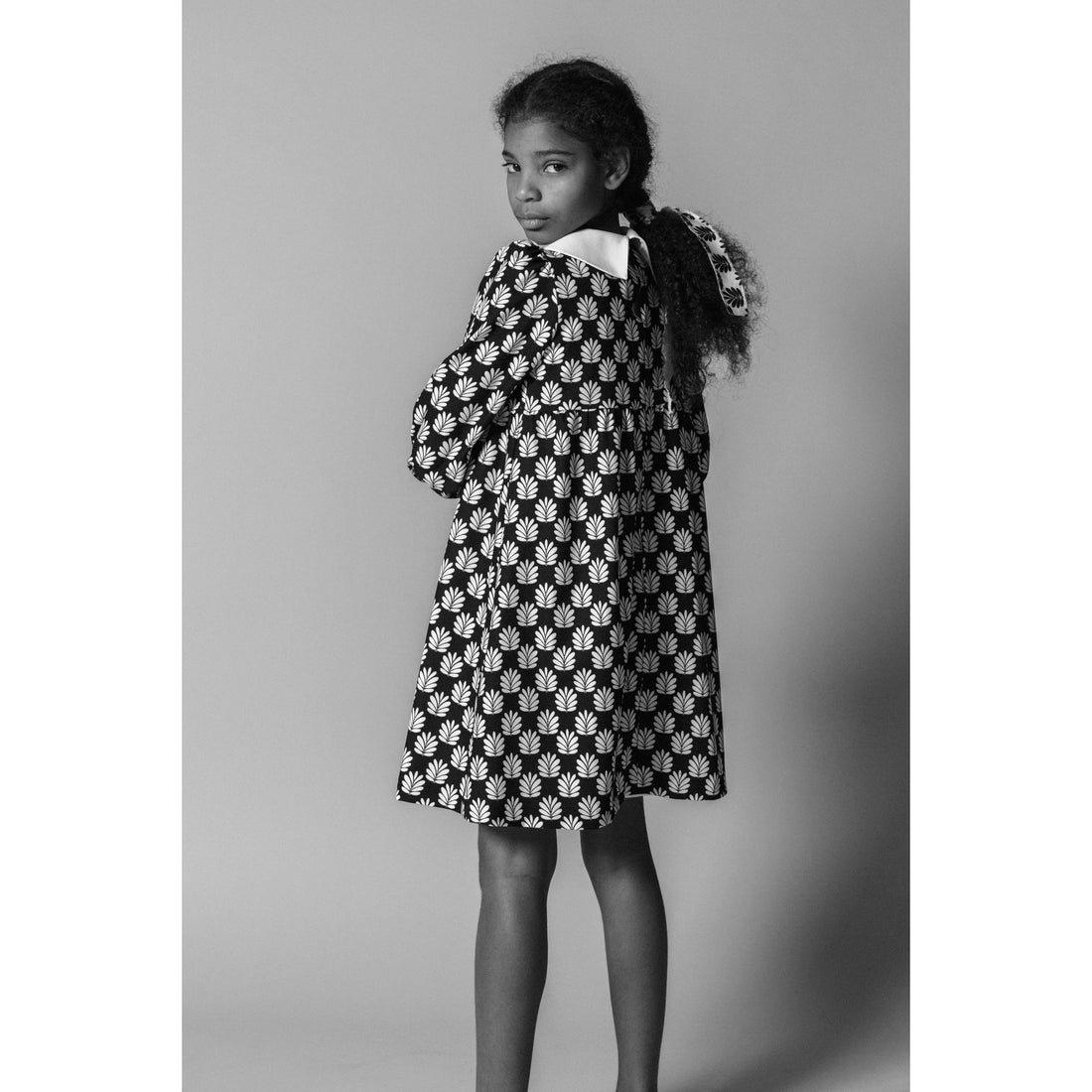 Lemoniez Geometric Flowers A-line Romeo Dress