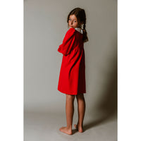 Lemoniez Red Crepe collar Foxtrot Dress