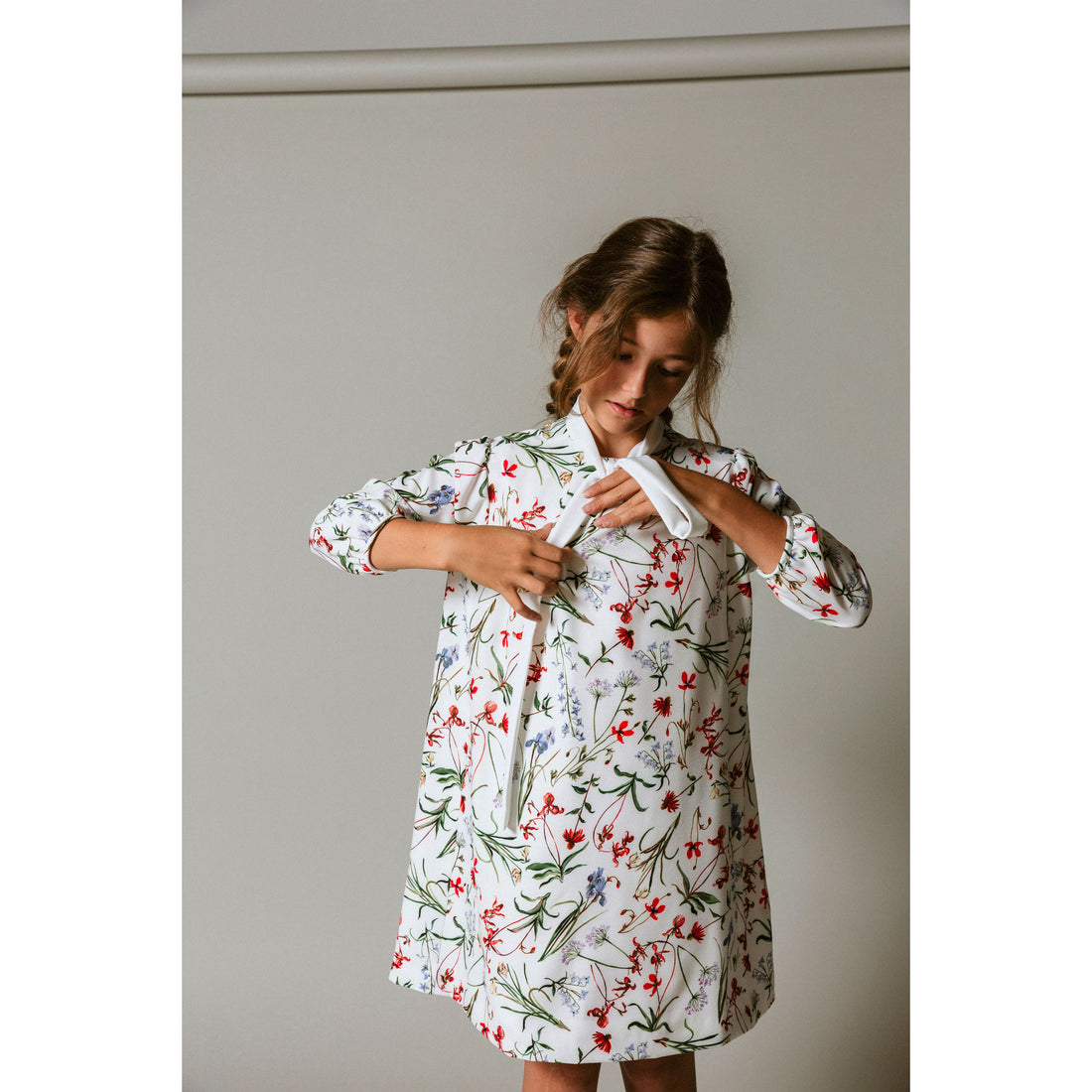 Lemoniez Flower Print A-line Romeo Dress