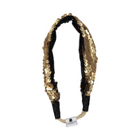 Knot Hairbands Gold Sparkle Band