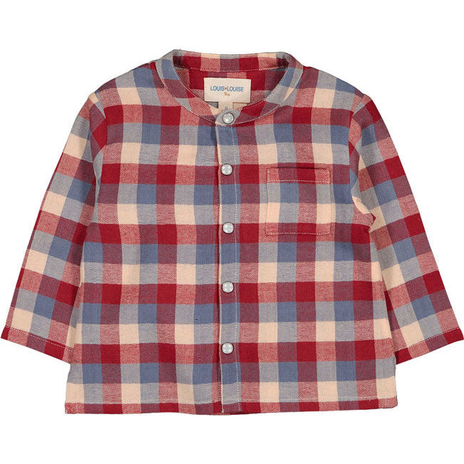 Louis Louise Plaid Twill Bart Baby Shirt
