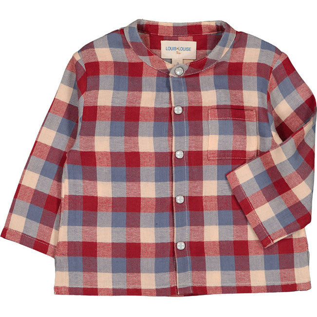 Louis Louise Plaid Twill Bart Baby Shirt
