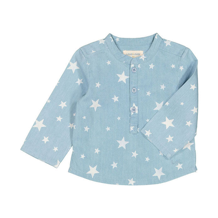 Louis Louise Light Chambray Stars Baby Grand Pere Tunic