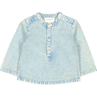 Louis Louise Sky Blue Chambray Washed Grand-Pere Shirt
