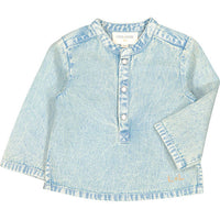 Louis Louise Sky Blue Chambray Washed Grand-Pere Shirt