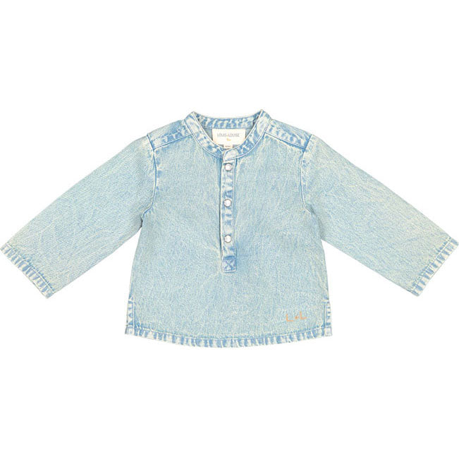 Louis Louise Sky Blue Chambray Washed Grand-Pere Shirt