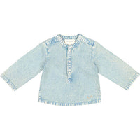 Louis Louise Sky Blue Chambray Washed Grand-Pere Shirt