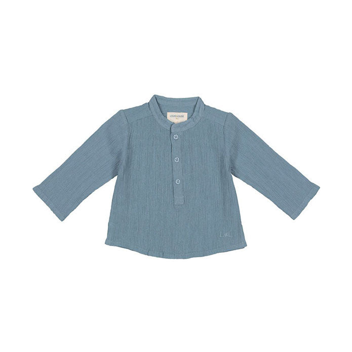 Louis Louise Blue Crepe Cotton Baby Grand Pere Tunic